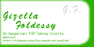 gizella foldessy business card